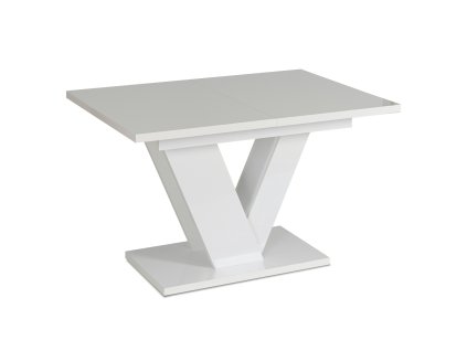 Elölnézet Clark étkezőasztal 120 cm fehér gloss glamour