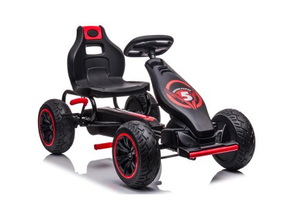 Fekete piros pedálos gokart