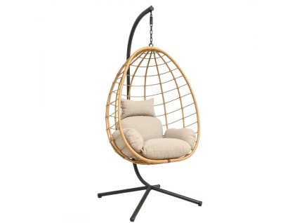 Függő hintaszék bemutatója barna színben