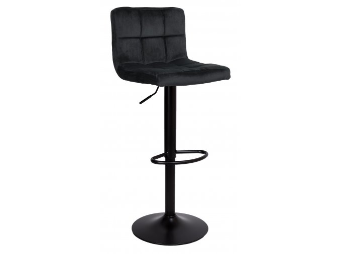 2467krzeslo barowe hoker arako czarny velvet czarne 1
