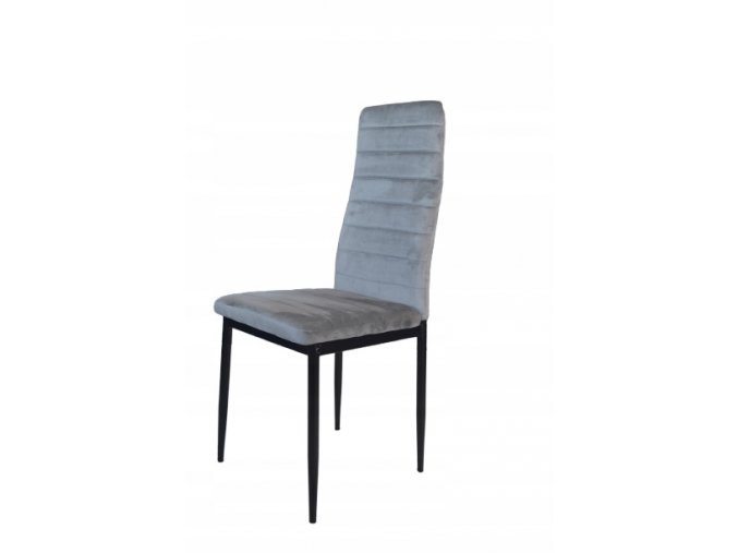 Krzeslo tapicerowane jadalnia Velvet SZARE JASNE Glebokosc mebla 41 cm