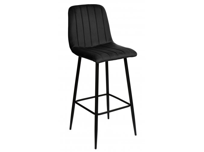 3004hoker krzeslo barowe toronto welurowe czarny aksamit 1