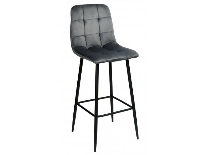 3003hoker krzeslo barowe hamilton velvet welurowe grafitowe 1