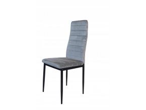 Krzeslo tapicerowane jadalnia Velvet SZARE JASNE Glebokosc mebla 41 cm