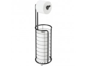 stojak na papier toaletowy z uchwytem metalowy czarny orm18 (2)