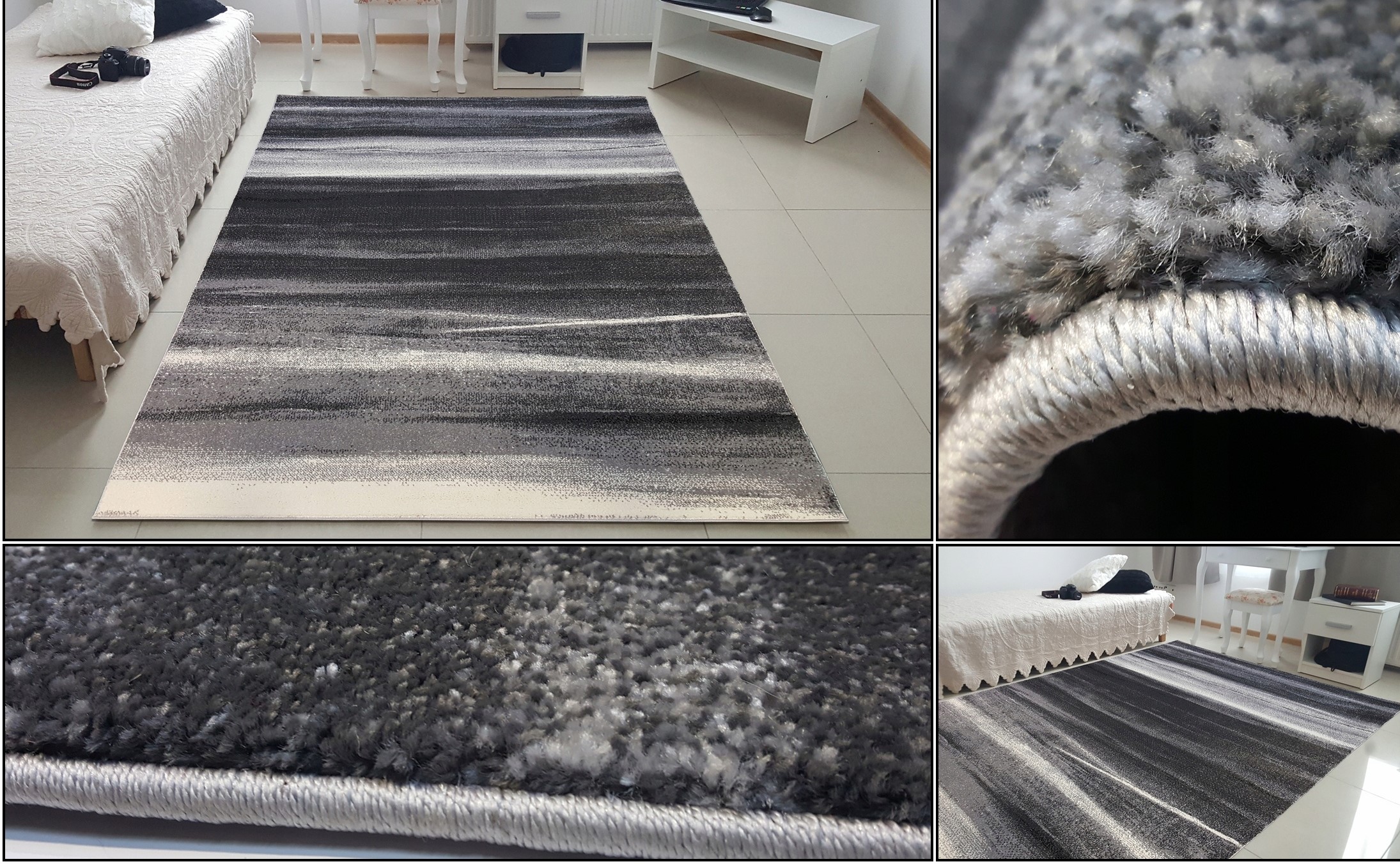 shopJK RÖVID BOLYHOS SUMATRA SZŐNYEG SZÜRKE C194A - FMF66 Rozmery: 140 x 190