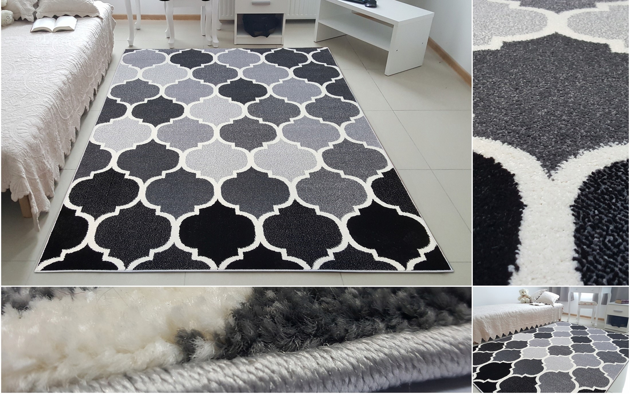 shopJK RÖVID BOLYHOS SUMATRA SZŐNYEG SZÜRKE E205A - FMB76 Rozmery: 120 x170