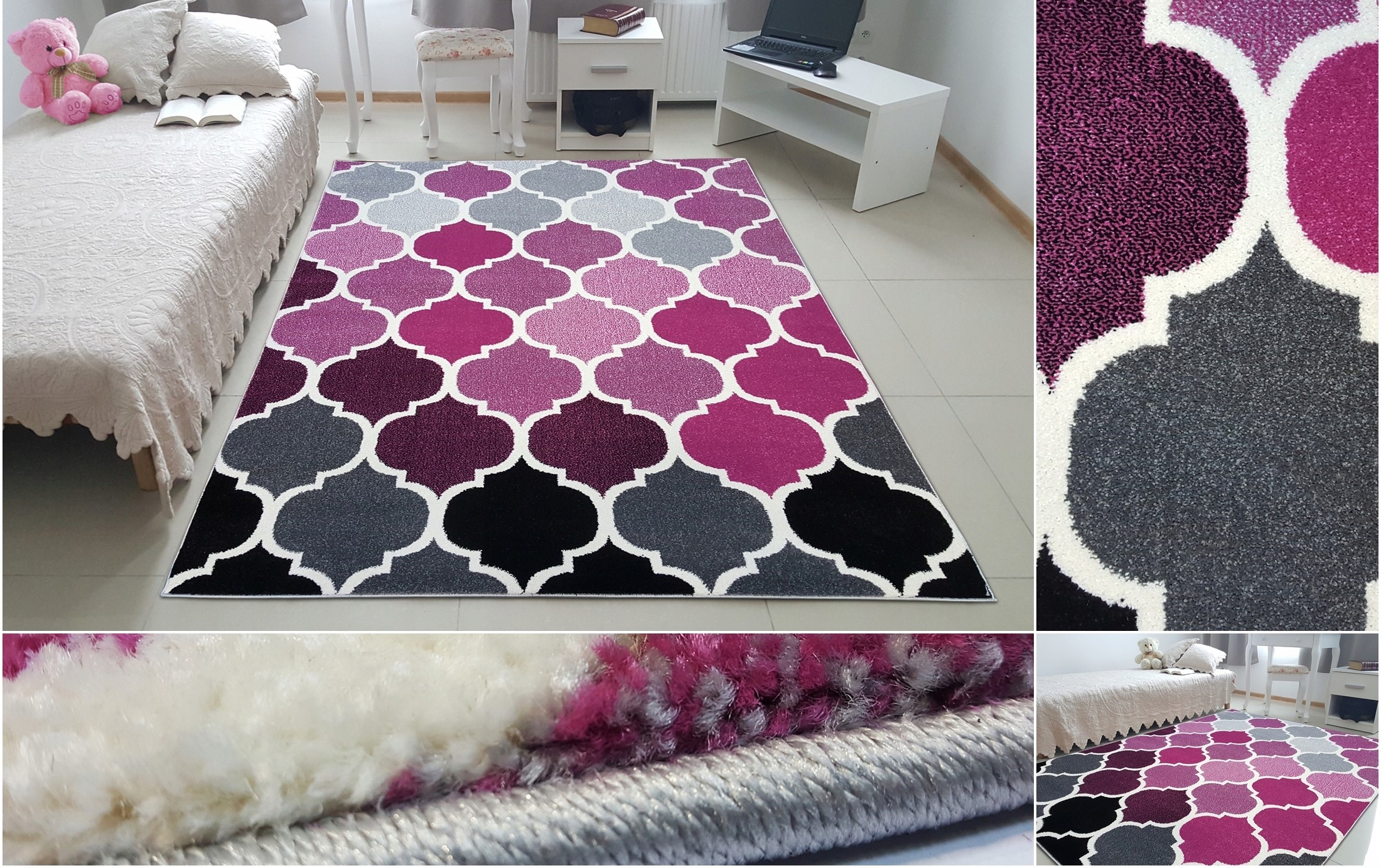 shopJK RÖVID BOLYHOS SUMATRA SZŐNYEG RÓZSASZÍN E205A - FMF16 Rozmery: 120 x170