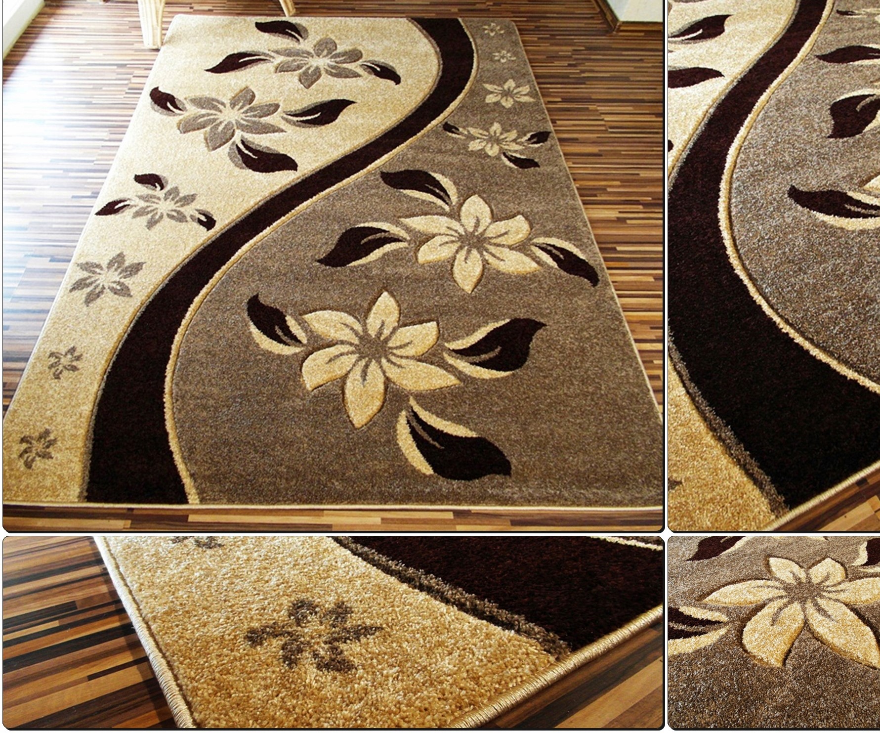 shopJK SZŐNYEG FUSHE RÖVID BOLYHOS CAMEL 03010C Rozmery: 140 x 190