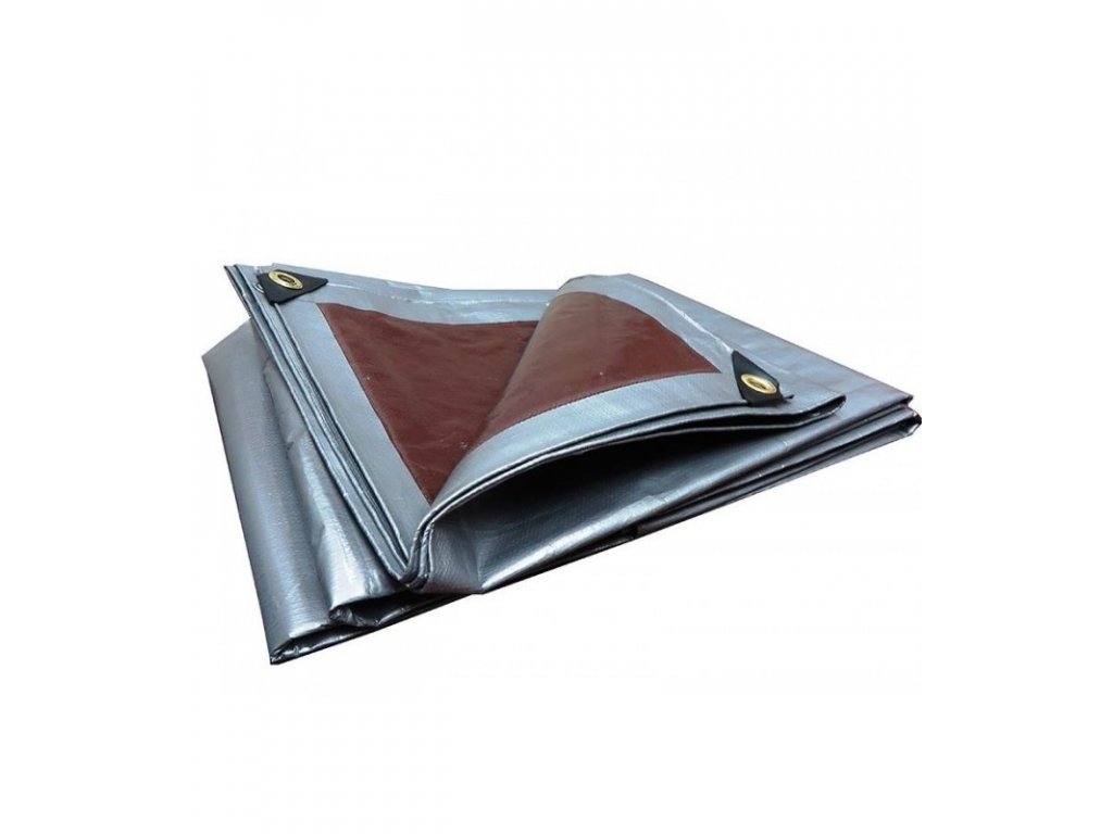 ShopJK TAKARÓPONYVA BARNA-EZÜST 2X4 M 210G/M2