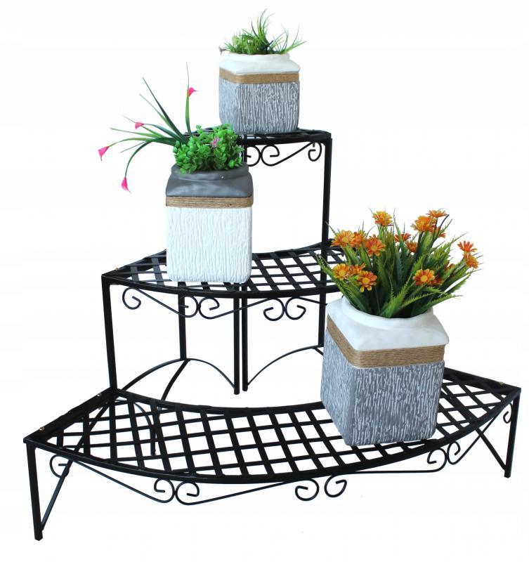 ShopJK SAROK VIRÁGTARTÓ 3 POLC - FÉM PERG-N9550