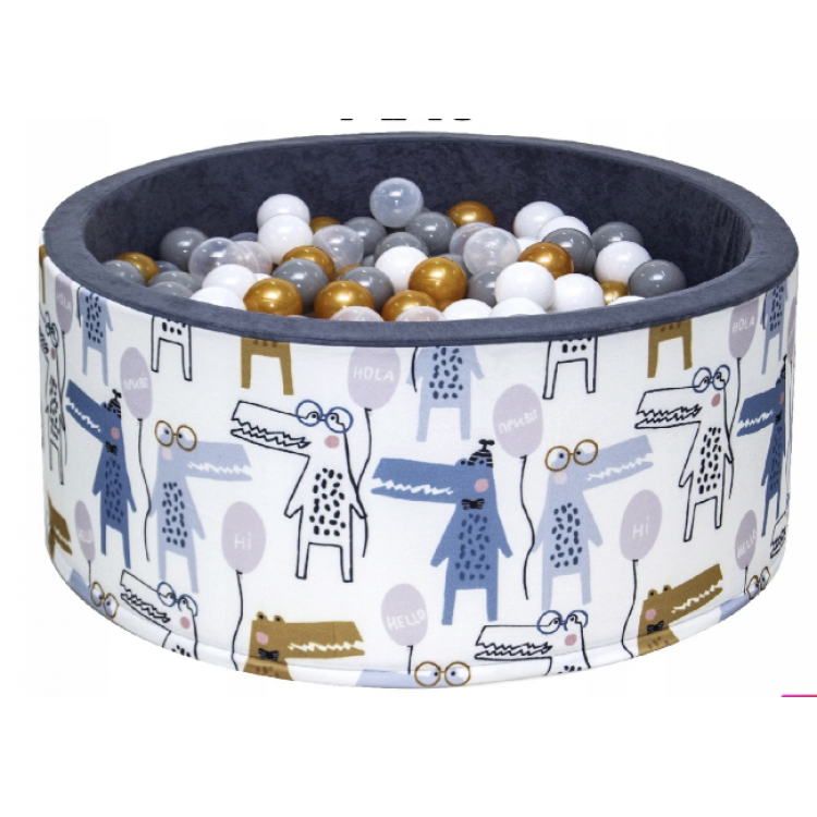 WELOX SZÁRAZ MEDENCE - OKOS KROKODIL - 90 X 40 CM - 200 LABDA