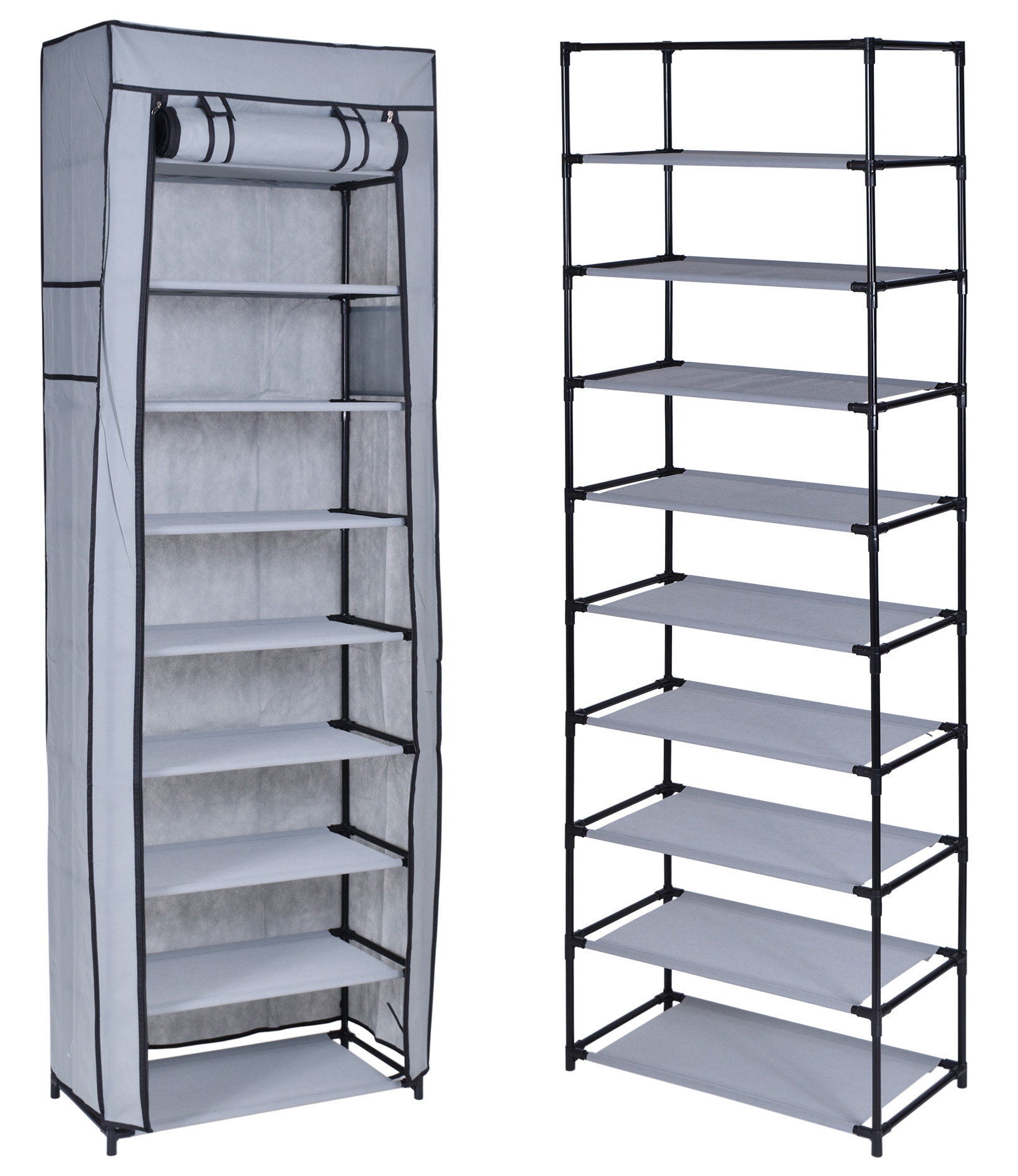 ShopJK TEXTIL RUHÁSSZEKRÉNY LEA - SZÜRKE