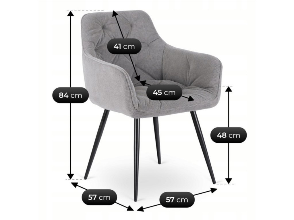 ShopJK ÉTKEZŐSZÉK SIENA BÁRSONY SÖTÉT SZÜRKE