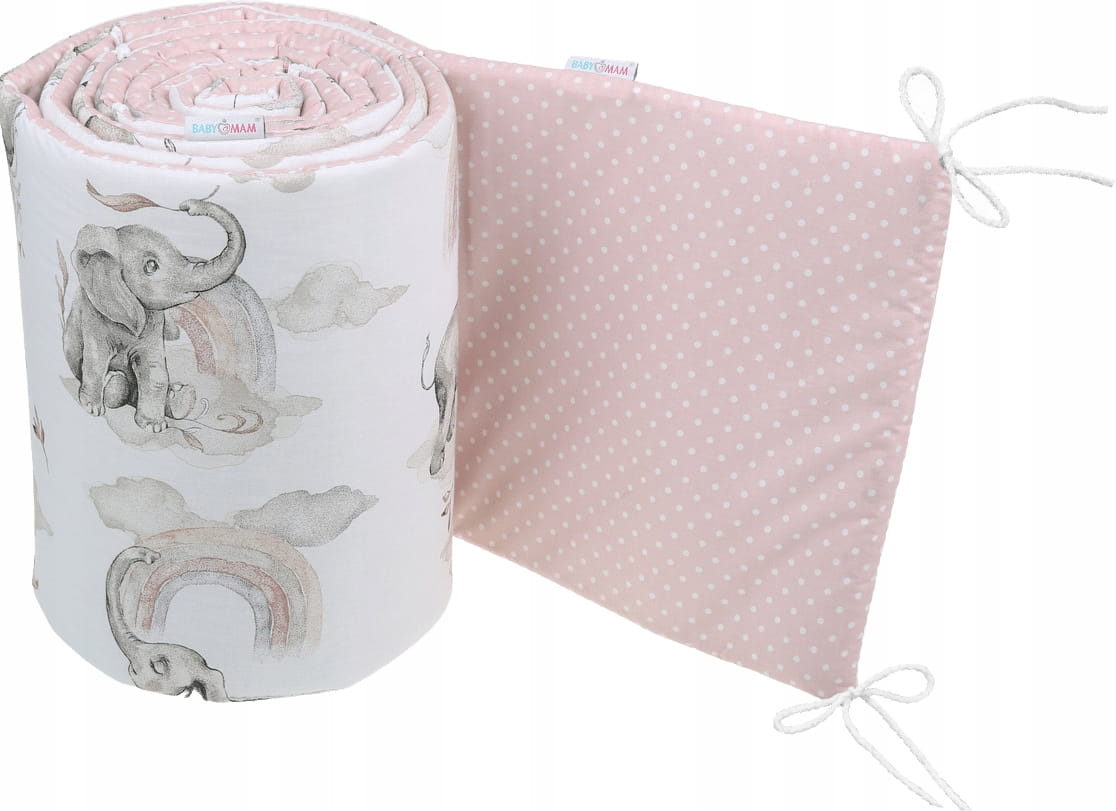 shopJK BÖLCSŐ MANTINEL 180 CM RÓZSASZÍN ELEFÁNT