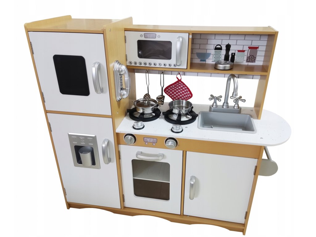 JAKS DETSKÁ DREVENÁ KUCHYNKA S LED OSVETLENÍM DKD02
