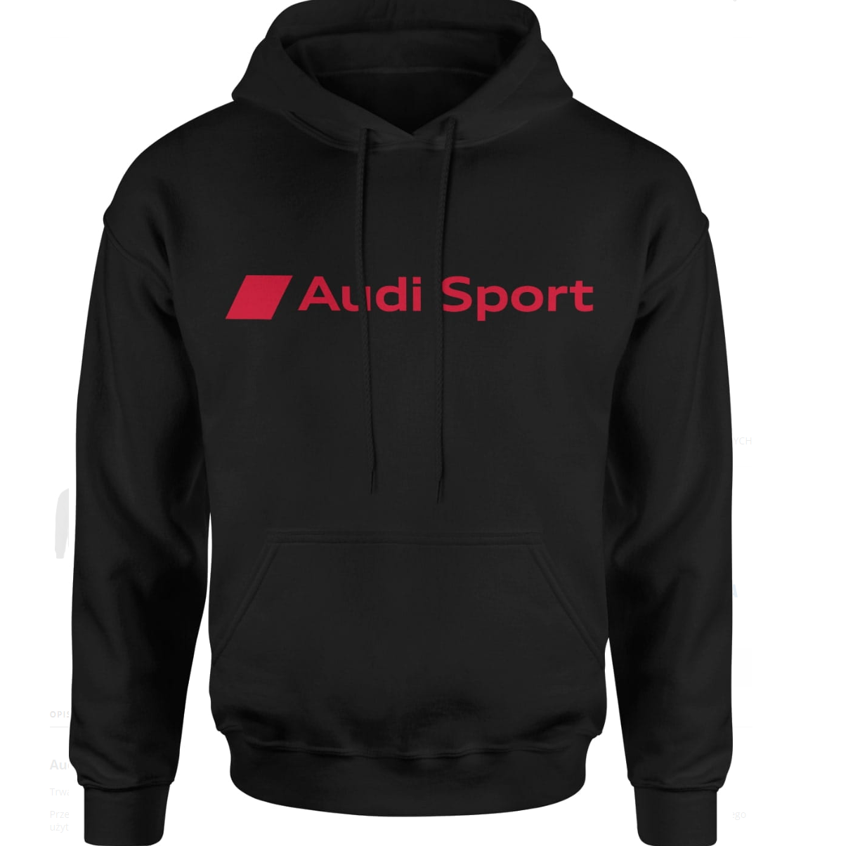 JAKS FÉRFI KAPUCNIS PULÓVER AUDI SPORT - FEKETE Veľkosť: S
