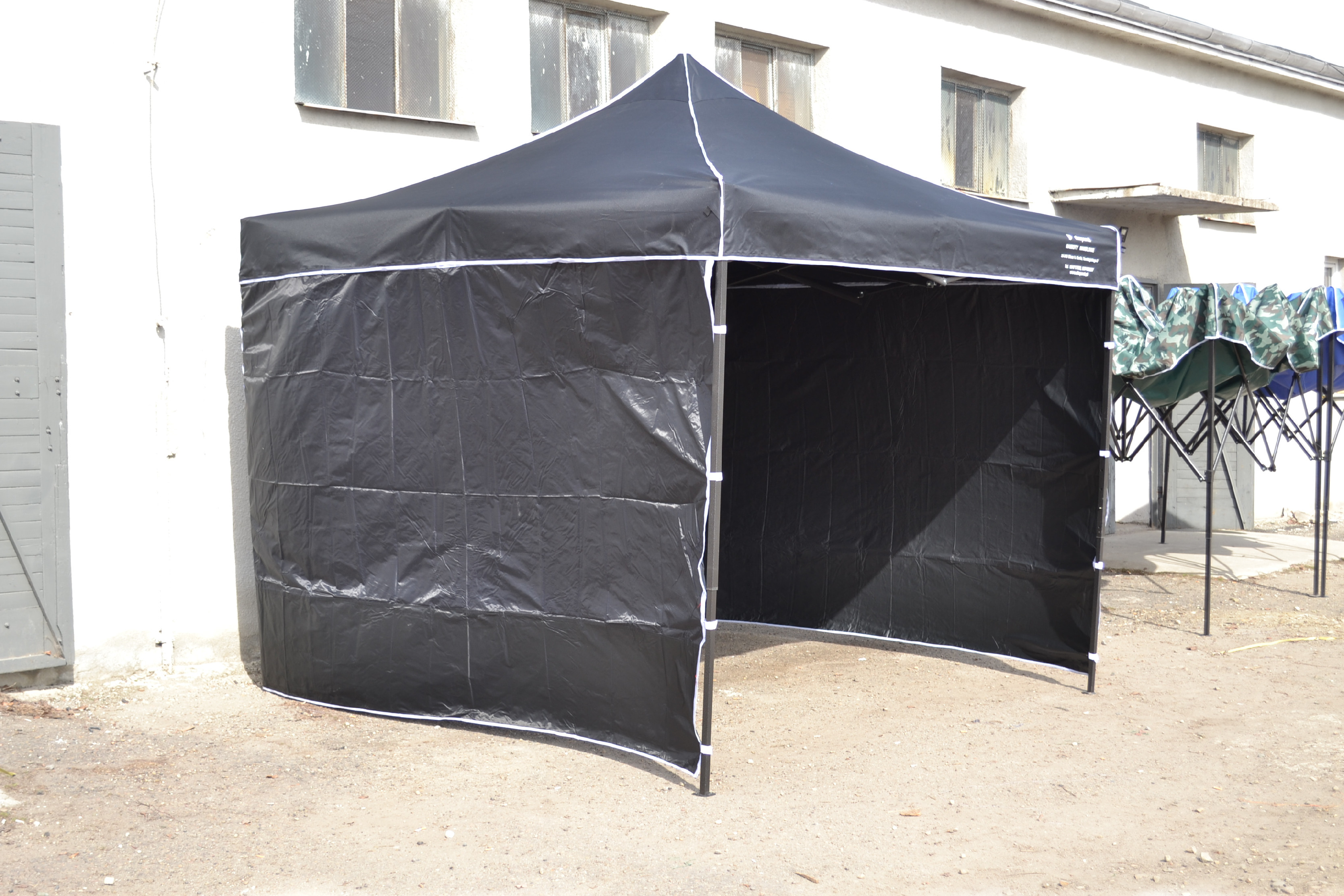 shopJK PROFI HQ OLLÓS ACÉL KERTI SÁTOR 3x3 FEKETE - MAGAS MINŐSÉG