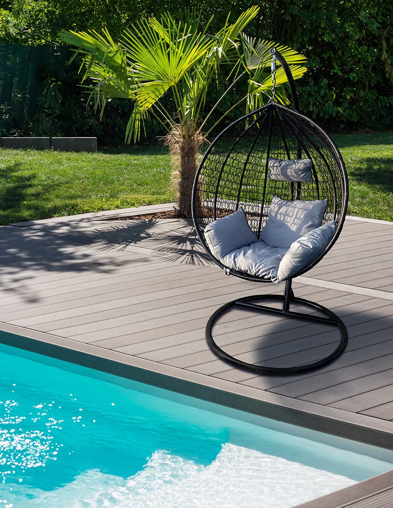 shopJK FÜGGŐ FOTEL - FEKETE PREMIUM  + QN-02 XXL SZÉKPÁRNA