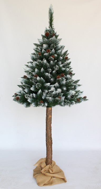 ShopJK BEHAVAZOTT BORÓKA MŰFENYŐ TOBOZOKKAL FATÖRZSÖN 160 CM