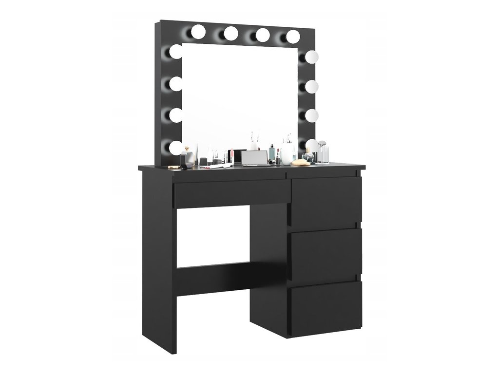 JAKSJK FÉSÜLKÖDŐ ASZTAL HOLLYWOOD PREMIUIM LED VILÁGÍTÁSSAL TL08 FEKETE