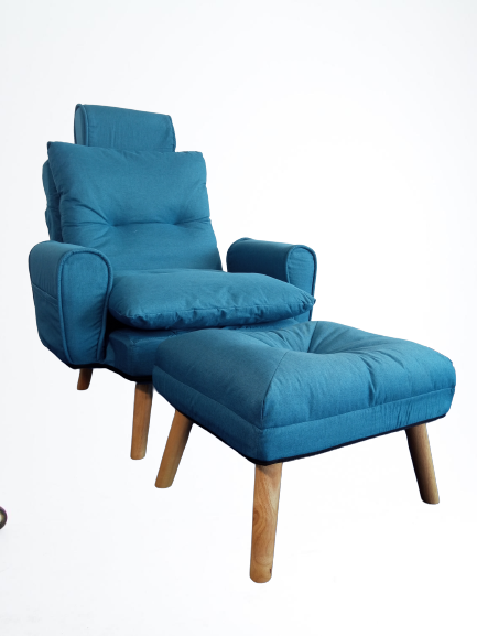 shopJK ÁLLÍTHATÓ FOTEL LÁBTARTÓVAL S1380 , KÉK