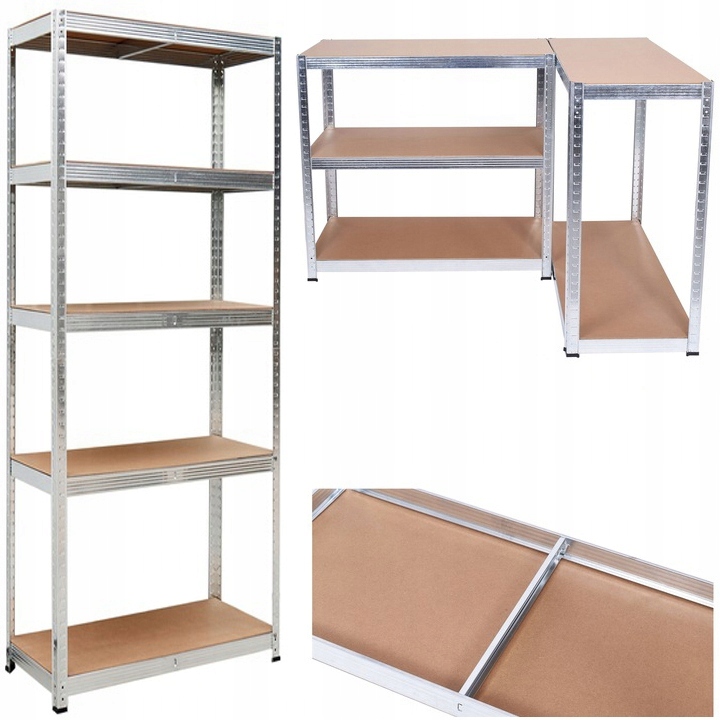 ShopJK CÍNKEZETT FÉMPOLC 180x90x40 teherbírás 875 kg