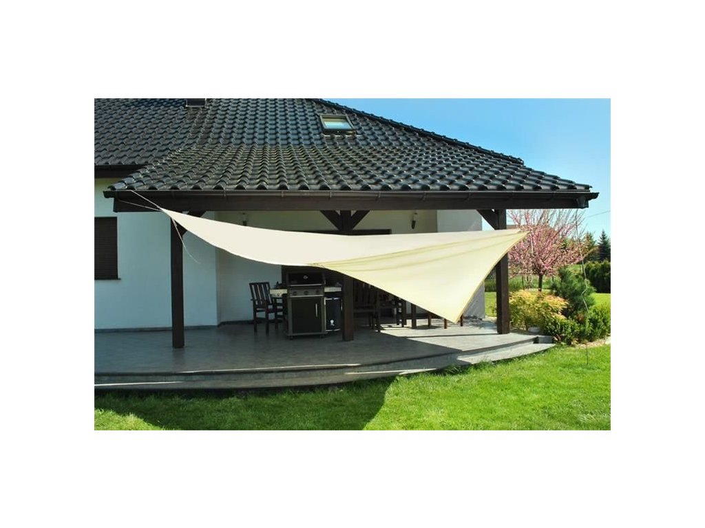 ShopJK VÍZÁLLÓ NAPVÉDŐ FÓLIA 4X4X4 M, BÉZS