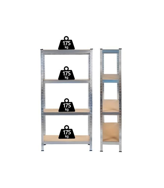 ShopJK CÍNKEZETT FÉMPOLC 150x75x30 teherbírás 700 kg