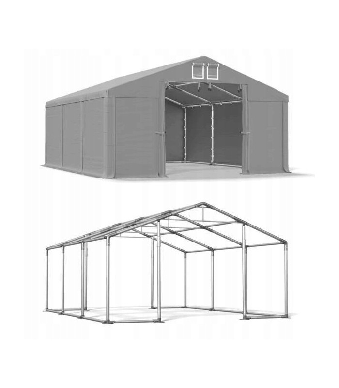 ShopJK EGÉSZ ÉVEN HASZNÁLHATÓ PVC RAKTÁRSÁTOR 6x10x2,5m WINTER+,