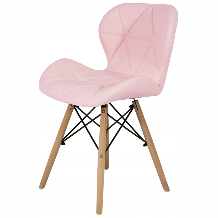 ShopJK ÉTKEZŐSZÉK EKO-BŐR - RÓZSASZÍNŰ