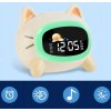 Inteligentny zegar budzik LED dla dzieci kot Zasilanie akumulatorowe sieciowe