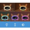 Inteligentny zegar budzik LED dla dzieci krolik Kolor dominujacy bialy