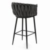 Barová stolička Latina tmavo šedá pohľad zo zadu