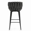 Barová stolička Latina tmavo šedá pohľad zo zadu