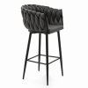 Barová stolička Latina tmavo šedá pohľad z boku