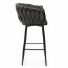 Barová stolička Latina tmavo šedá pohľad z boku