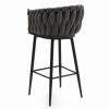 Barová stolička Latina tmavo šedá pohľad zo zadu