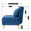 Összecsukható fotel Marry 2 sötétkék velúr méretek