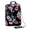 Repülőgép hátizsák mintás virágok