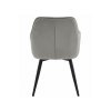 Forgatható étkezőszék szürke velúr Jork