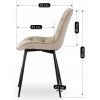 Étkezőszék bézs bársony Chris