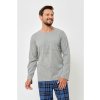 Férfi hosszú ujjú pizsama szürke Orest