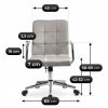Forgatható irodai szék szürke velúr Astro