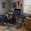 Fekete gamer asztal 140 cm RGB fényekkel  BG03