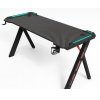 Fekete gamer asztal 140 cm RGB fényekkel  BG03