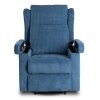 Masszázsfotel kék bársony Sebastián