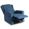 Masszázsfotel kék bársony Sebastián