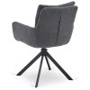 Forgatható étkezőszék sötétszürke szövet Paul