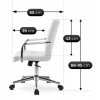Forgatható irodai szék fehér eco-bőr Astro